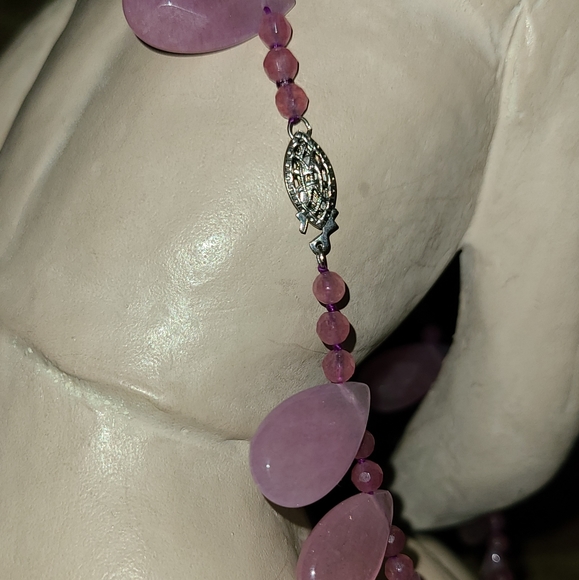 Quartz Amethyst Sterling Silver Necklace - Picture 4 of 11